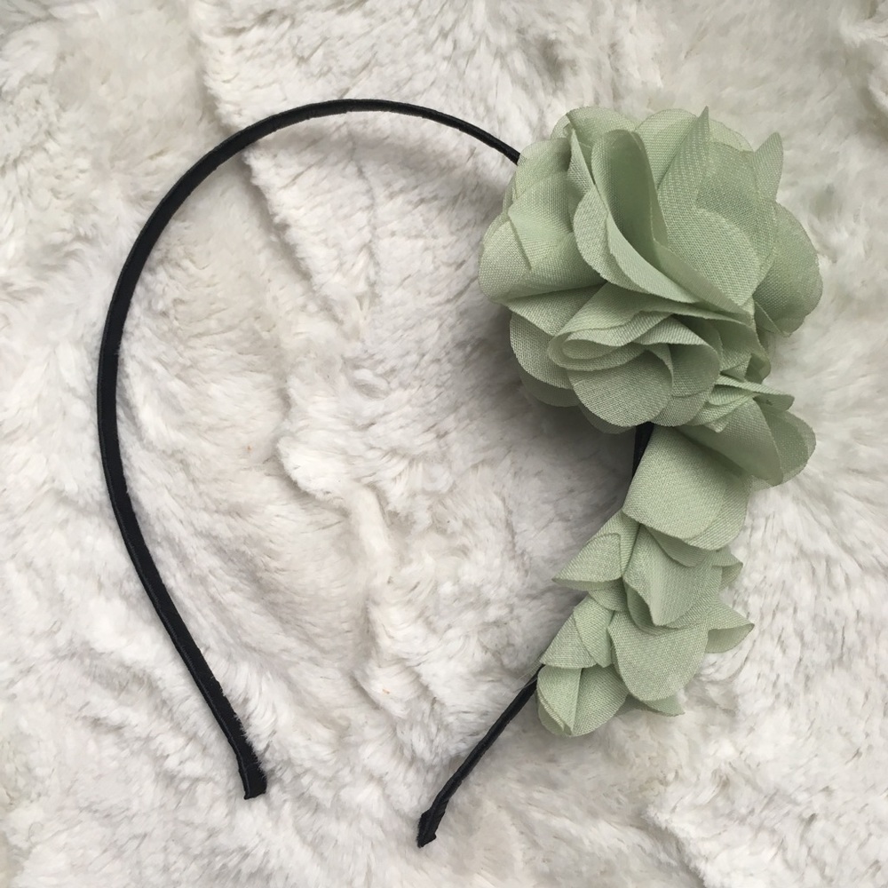 Floral Chiffon Headband-SAGE